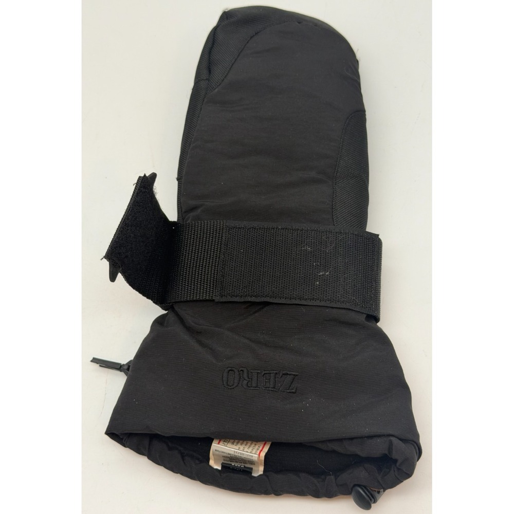 Vintage ZERO 90s Ski Snowboard Mittens Black Featherlite Insulated | Men's Small - Picture 5 of 15